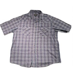 Pendleton Plaid Short Sleeve Shirt Button Down Casual Multicolor XL